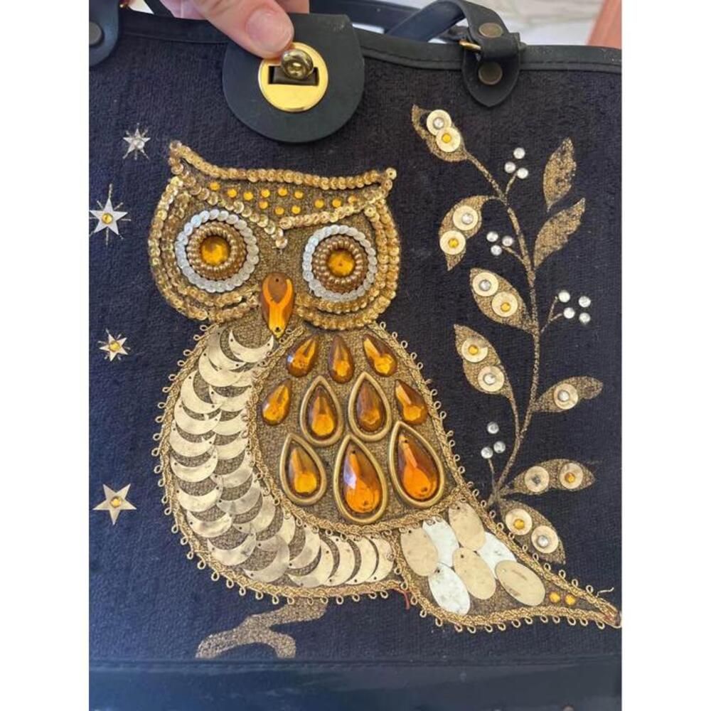 1970s Vintage Owl Enid Collins Beaded Purse